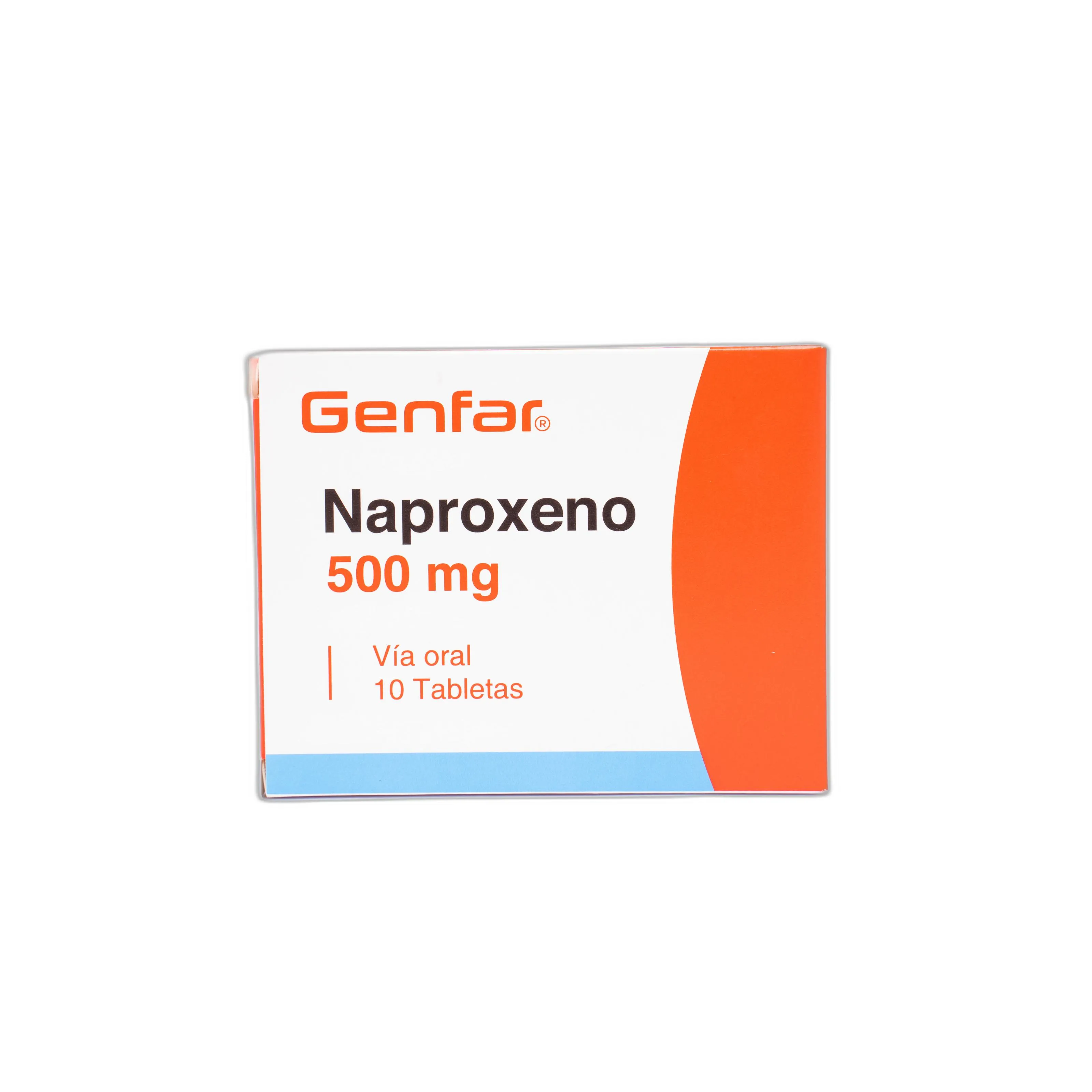 Naproxeno Tabletas 500 mg 10 Und